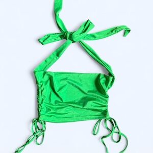 Bright Green Tie Halter Top